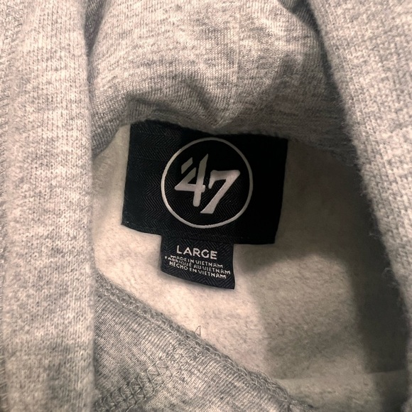 NWT Men's '47 Gray Pittsburgh Steelers Regional Headline Pullover Hoodie Size Lg - Picture 5 of 6